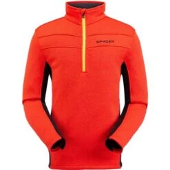 Spyder Encore Half Zip Fleece Jacket - Men's -Buckmans Store 191252644 encore halfz flc ebny volc