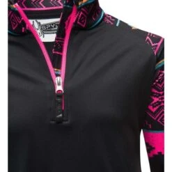Spyder Surface Zip T-Neck - Girl's -Buckmans Store 196052 spyn surface zt sweater weather print 3