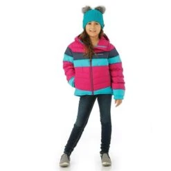 Columbia Tumble Rock Down Hdd Jacket - Girl's -Buckmans Store FW23 Columbia GirlsTumbleRockDownJacket Fuchsia Model2