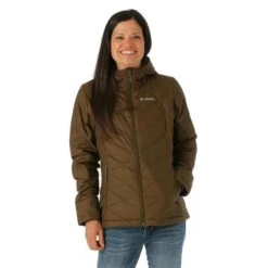 Columbia Heavenly Hooded Jacket - Women's - 2023 Model -Buckmans Store FW23 Columbia WomensHeavenlyHoodedJacket OliveGreen Model1