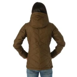 Columbia Heavenly Hooded Jacket - Women's - 2023 Model -Buckmans Store FW23 Columbia WomensHeavenlyHoodedJacket OliveGreen Model3