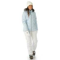 Nils Cervinia Faux Fur Parka - Women's -Buckmans Store FW23 Nils WomensCerviniaFauxFur IceBlue Model2