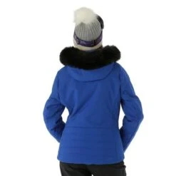 Nils Chamonix Faux Fur Parka - Women's -Buckmans Store FW23 Nils WomensChamonixFauxFur Sapphire Model4