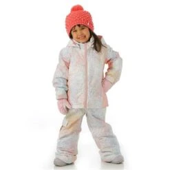 Roxy Snowy Tale Jacket - Girl's -Buckmans Store FW23 Roxy ToddlerGirlsSnowyTaleJacket BrightWhiteSplash Model2