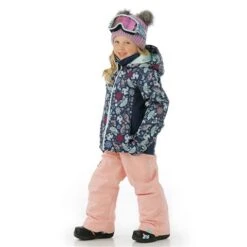 Roxy Snowy Tale Jacket - Girl's -Buckmans Store FW23 Roxy ToddlerGirlsSnowyTaleJacket MedievalBlueNeo Model2
