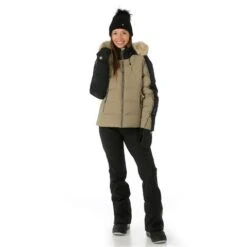 Spyder Falline GTX Infinium No Faux Fur Down Jacket - Women's 25 Spyder Falline GTX Infinium No Faux Fur Down Jacket - Women's -Buckmans Store FW23 Spyder WomensFallineGTXInfiniumNoFauxFurDownJacket Cashmere Model2