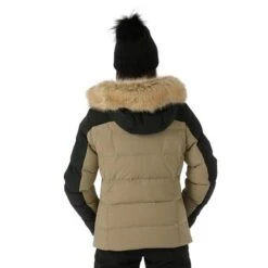 Spyder Falline GTX Infinium No Faux Fur Down Jacket - Women's 27 Spyder Falline GTX Infinium No Faux Fur Down Jacket - Women's -Buckmans Store FW23 Spyder WomensFallineGTXInfiniumNoFauxFurDownJacket Cashmere Model4