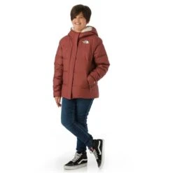 The North Face North Down Fleece-Lined Parka - Girl's 11 The North Face North Down Fleece-Lined Parka - Girl's -Buckmans Store FW23 TNF GirlsNorthDownFleeceLinedParka WildGinger Model2