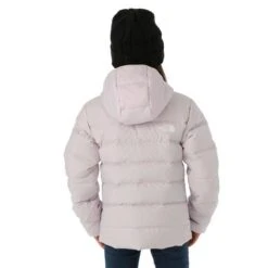 The North Face Reversible North Down Hooded Jacket - Girl's 19 The North Face Reversible North Down Hooded Jacket - Girl's -Buckmans Store FW23 TNF GirlsReversibleNorthDownHoodedJacket LavendarFog Model3