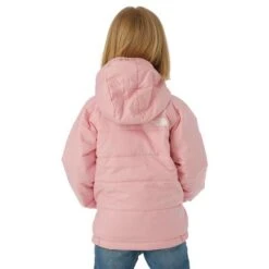 The North Face Reversible Perrito Hooded Jacket - Youth -Buckmans Store FW23 TNF KidsReversiblePerritoHoodedJacket CameoPink Model3
