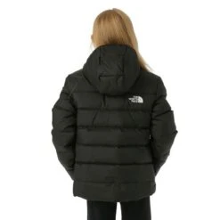 The North Face Reversible North Down Hooded Jacket - Girl's 26 The North Face Reversible North Down Hooded Jacket - Girl's -Buckmans Store FW23 TNF ReversibleNorthDownHoodedJacket Black Model3