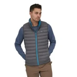 Patagonia Men's Down Sweater Vest With NetPlus - 84623 -Buckmans Store PAT 84623 forge grey model1