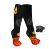 ActionHeat Rechargeable Heated Socks 3.7v -Buckmans Store action heat 3.7v rechargable battery heated cotton socks black yellow