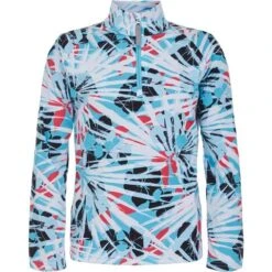 Spyder Surface Zip T-Neck - Girl's -Buckmans Store fw22 196052 434 a