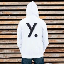 YES Zip Hoodie - Men's -Buckmans Store fw22 23 high res yes. 22 23 snowboard apparel y.22.hom .yzh .wh 2