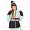 686 Athena Insulated Jacket - Girl's -Buckmans Store fw23 686 girlsathenainsulatedjacket icybluestripcolorblock 1