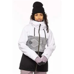 686 Athena Insulated Jacket - Women's -Buckmans Store fw23 686 womensathenainsulatedjacket whitegeocolorblock 1