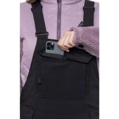 686 Black Magic Insulated Bib - Women's -Buckmans Store fw23 686 womensblackmagicinsulatedbib blackgeojacquard 6