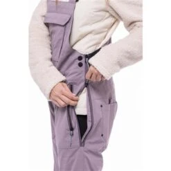 686 Black Magic Insulated Bib - Women's -Buckmans Store fw23 686 womensblackmagicinsulatedbib dustyorchidgeojacquard 4