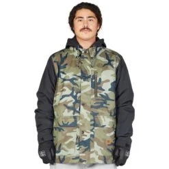 DC SHOES DC Bandwidth Jacket - Men's -Buckmans Store fw23 dc mensbandwidthjacket woodlandcamogreen 1