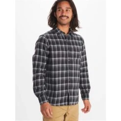 Marmot Fairfax Midweight Flannel - Men's -Buckmans Store fw23 marmot mensfairfaxmidweightflannel black 1