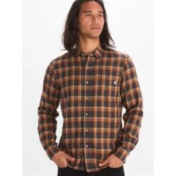 Marmot Fairfax Midweight Flannel - Men's -Buckmans Store fw23 marmot mensfairfaxmidweightflannel copper 1
