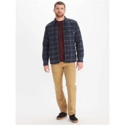 Marmot Ridgefield Heavyweight Sherpa Lined Flannel - Men's -Buckmans Store fw23 marmot mensridgefieldheavyweightsherpalinedflannel storm 3