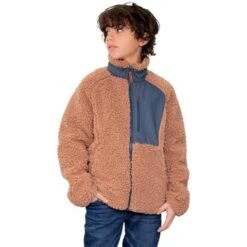 Obermeyer TB Landry Sherpa Jacket - Boy's (Teen) -Buckmans Store fw23 obermeyer boystblandrysherpajacket saddle