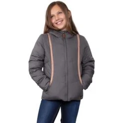 Obermeyer Jackie Puffy Jacket - Girl's (Teen) -Buckmans Store fw23 obermeyer girlsjackiepuffyjacket coal