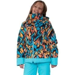 Obermeyer Taja Print Jacket - Girl's (Teen) -Buckmans Store fw23 obermeyer girlstajaprintjacket swirlwind 1