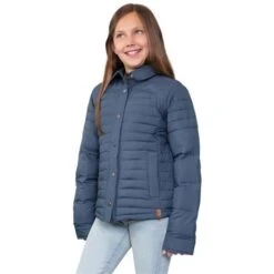 Obermeyer TG Willa Puffy Shirt - Girl's (Teen) -Buckmans Store fw23 obermeyer girlstgwillapuffyshirt rawindigo