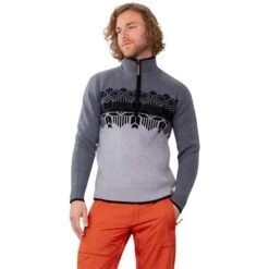 Obermeyer Brady ½ Zip Sweater - Men's -Buckmans Store fw23 obermeyer mensbradyhalfzipsweater knightly 1