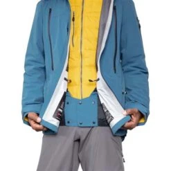 Obermeyer Highlands Shell Jacket - Men's -Buckmans Store fw23 obermeyer menshighlandsshelljacket blueagave 4