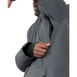 Obermeyer Ridgeline Jkt W/ Faux Fur - Men's -Buckmans Store fw23 obermeyer mensridgelinejacketwithfauxfur coal 4