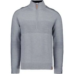 Obermeyer Vince ½ Zip Sweater - Men's -Buckmans Store fw23 obermeyer mensvincehalfzipsweater shale 3