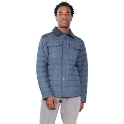 Obermeyer Wilder Down Shirt - Men's -Buckmans Store fw23 obermeyer menswilderdownshirt rawindigo