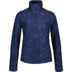 Obermeyer Clara 1/4 Zip Top - Girl's (Teen) -Buckmans Store fw23 obermeyer teengirlsclaraquarterziptop mymoonandstars 3