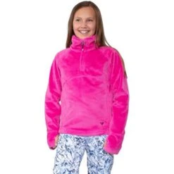 Obermeyer Furry Fleece Top - Girl's (Teen) -Buckmans Store fw23 obermeyer teengirlsfurryfleecetop lovepotion 1