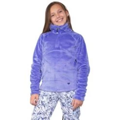 Obermeyer Furry Fleece Top - Girl's (Teen) -Buckmans Store fw23 obermeyer teengirlsfurryfleecetop vinca 1