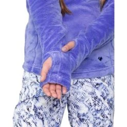 Obermeyer Furry Fleece Top - Girl's (Teen) -Buckmans Store fw23 obermeyer teengirlsfurryfleecetop vinca 3