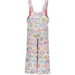 Obermeyer Snoverall Print Pant - Girl's -Buckmans Store fw23 obermeyer toddlergirlssnoverallprintpant whitesnowflakes 2