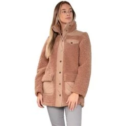 Obermeyer Andie Sherpa Jacket - Women's -Buckmans Store fw23 obermeyer womensandiesherpajacket saddle
