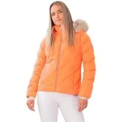 Obermeyer Bombshell Jacket - Women's -Buckmans Store fw23 obermeyer womensbombshelljacket cantaloupe 1