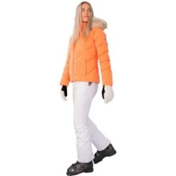 Obermeyer Bombshell Jacket - Women's -Buckmans Store fw23 obermeyer womensbombshelljacket cantaloupe 5