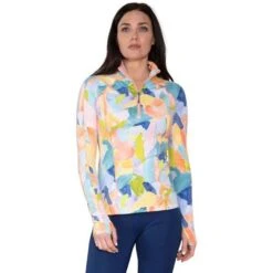 Obermeyer Discover 1/4 Zip - Women's -Buckmans Store fw23 obermeyer womensdiscoverquarterzip paintbrush 1