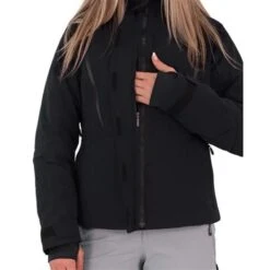 Obermeyer Evelyn Jacket W/Faux Fur - Women's -Buckmans Store fw23 obermeyer womensevelynjacketwithfauxfur black 3