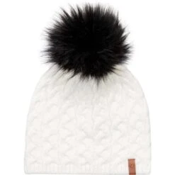 Obermeyer NYC FF Pom Beanie - Women's -Buckmans Store fw23 obermeyer womensnycffpombeanie white