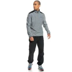 Quiksilver Aker HZ Fleece - Men's -Buckmans Store fw23 quiksilver mensakerhzfleece heathergrey 3