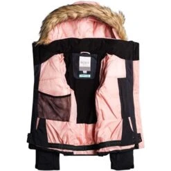 Roxy Bamba Girl Jacket - Girl's -Buckmans Store fw23 roxy girlsbambajacket mellowrose 2