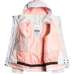 Roxy Jetty Girl Jacket - Girl's -Buckmans Store fw23 roxy girlsjettyjacket brightwhitesplash 2